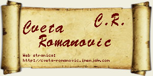 Cveta Romanović vizit kartica